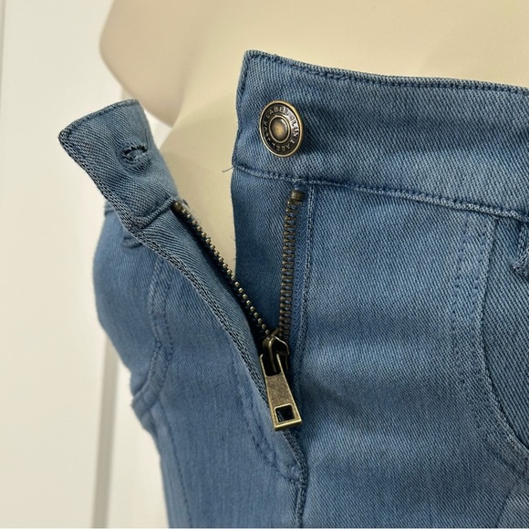 Jluxlabel x Nat And Liv Crop Top Denim Corset Strapless Blue Size Small New - Picture 4 of 12